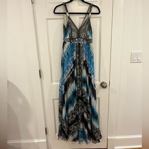 Vintage White House black market blue tie dye maxi